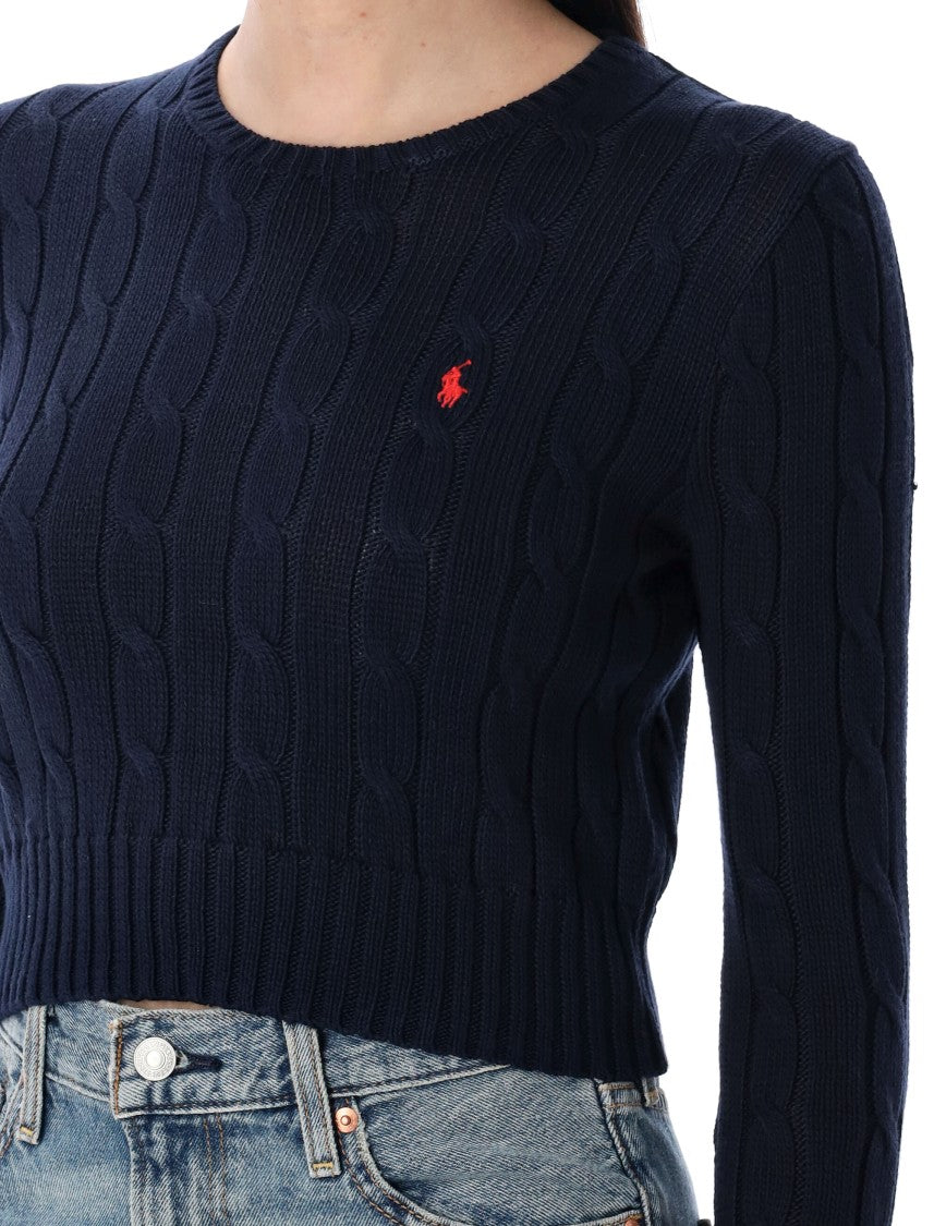 Polo Ralph Lauren Cropped Knit Cable Sweaters