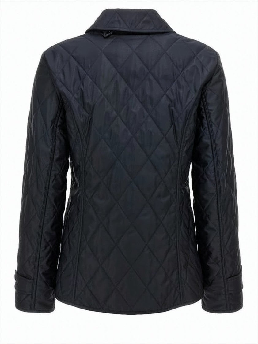 Burberry Tailored Quilted Jacket With Classic Collar