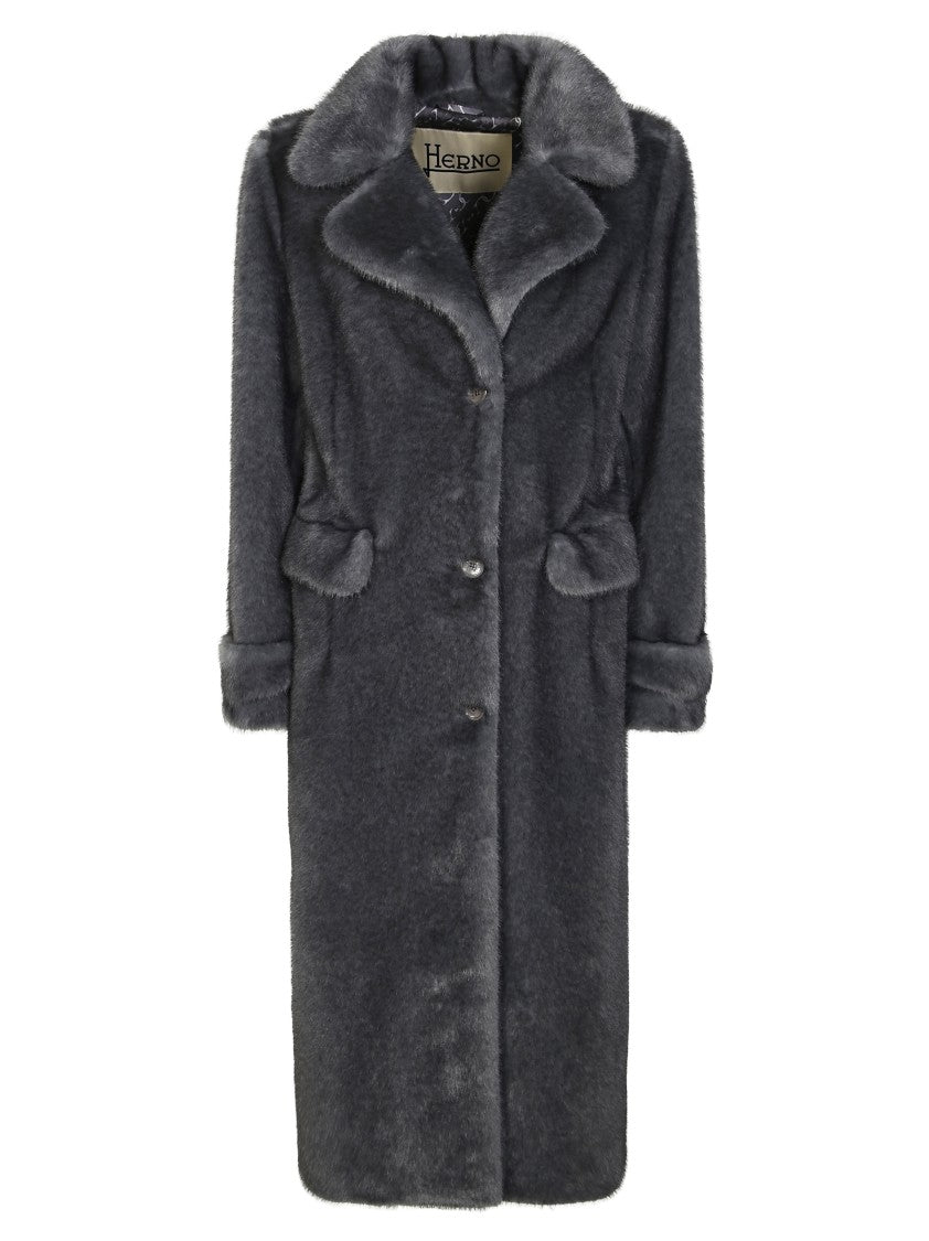 Herno Cappotto Visione Faux Fur Coat