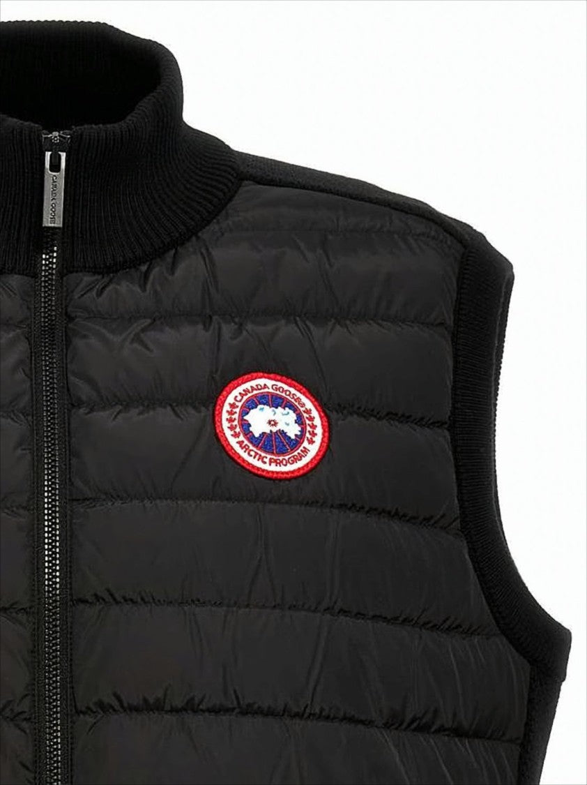 Canada Goose Quilted Black Vest With High Collar