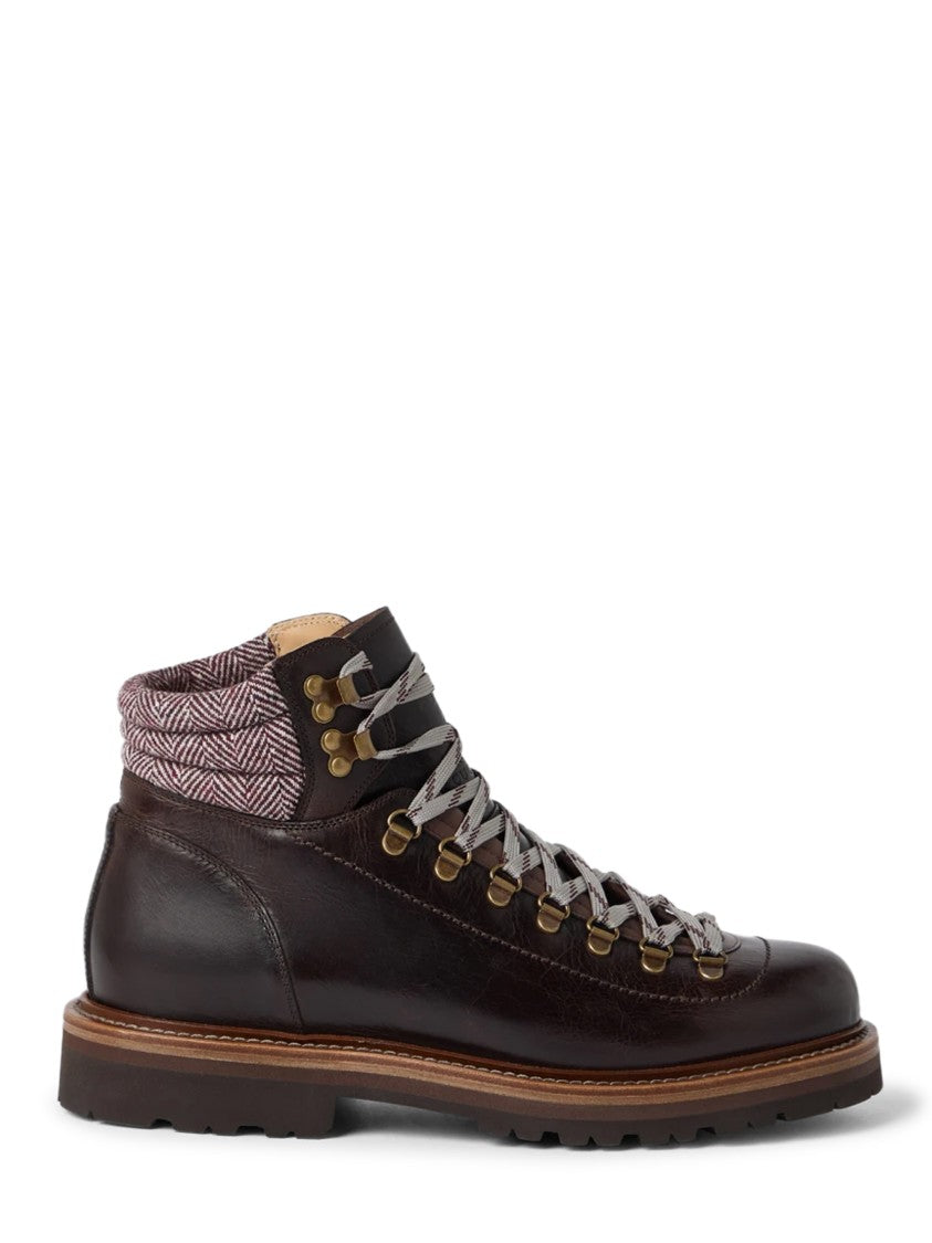 Brunello Cucinelli Calf Leather Ankle Boots