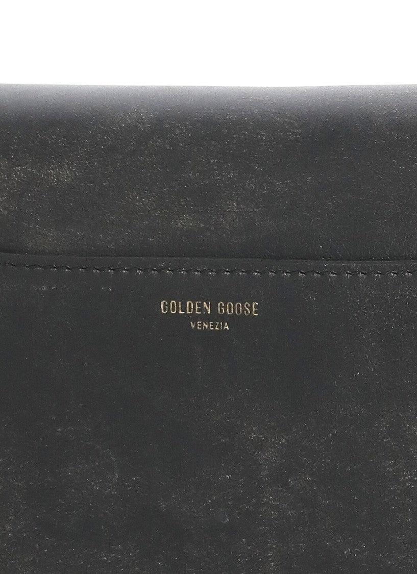 Golden Goose Black Leather Shoulder Bag For Woman