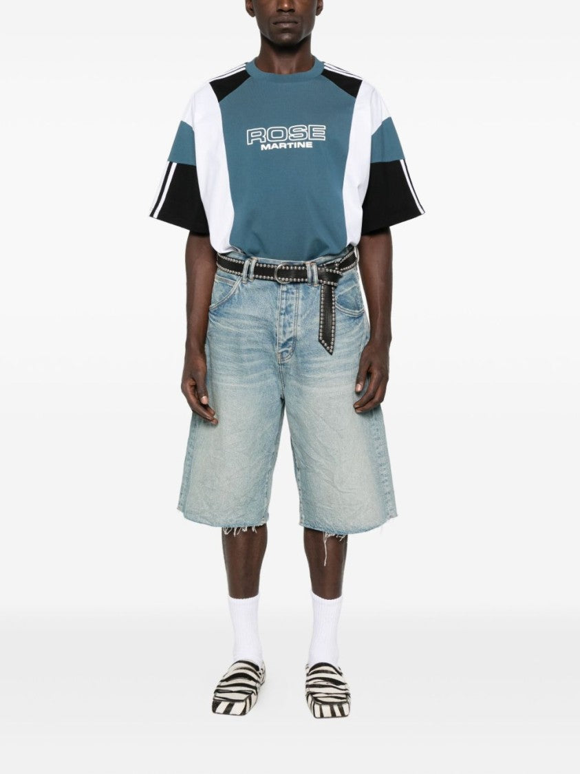 Martine Rose Panelled Short-Sleeve Crew Neck T-Shirt With Graphic Accents