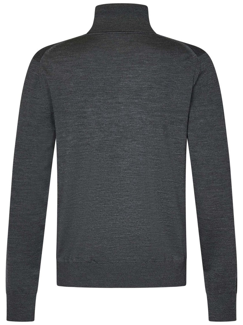 Dolce & Gabbana Tailored Grey Virgin Wool Turtleneck Sweater