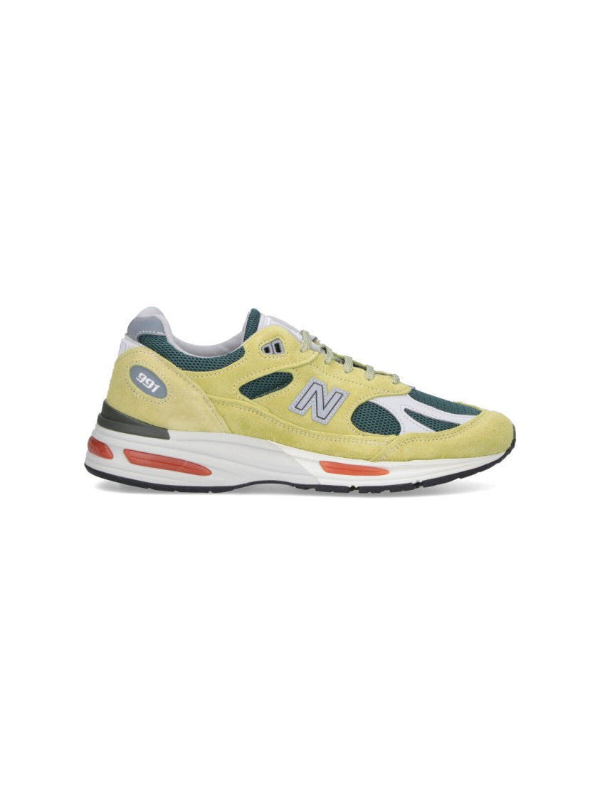 New Balance Layered Suede And Mesh Sneakers With Iconic Accents