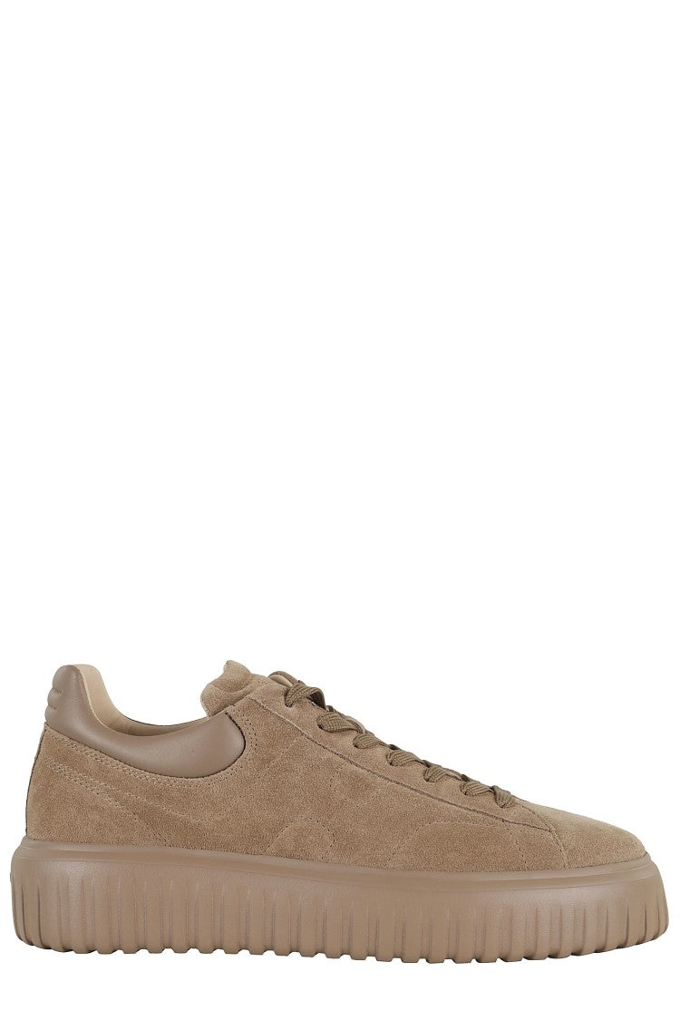 Hogan H Stripes Allacciato H Sneakers With Suede Upper And Rubber Sole