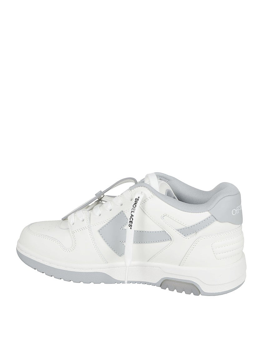 Off-White Low-Top Sneakers With Light Grey Accents