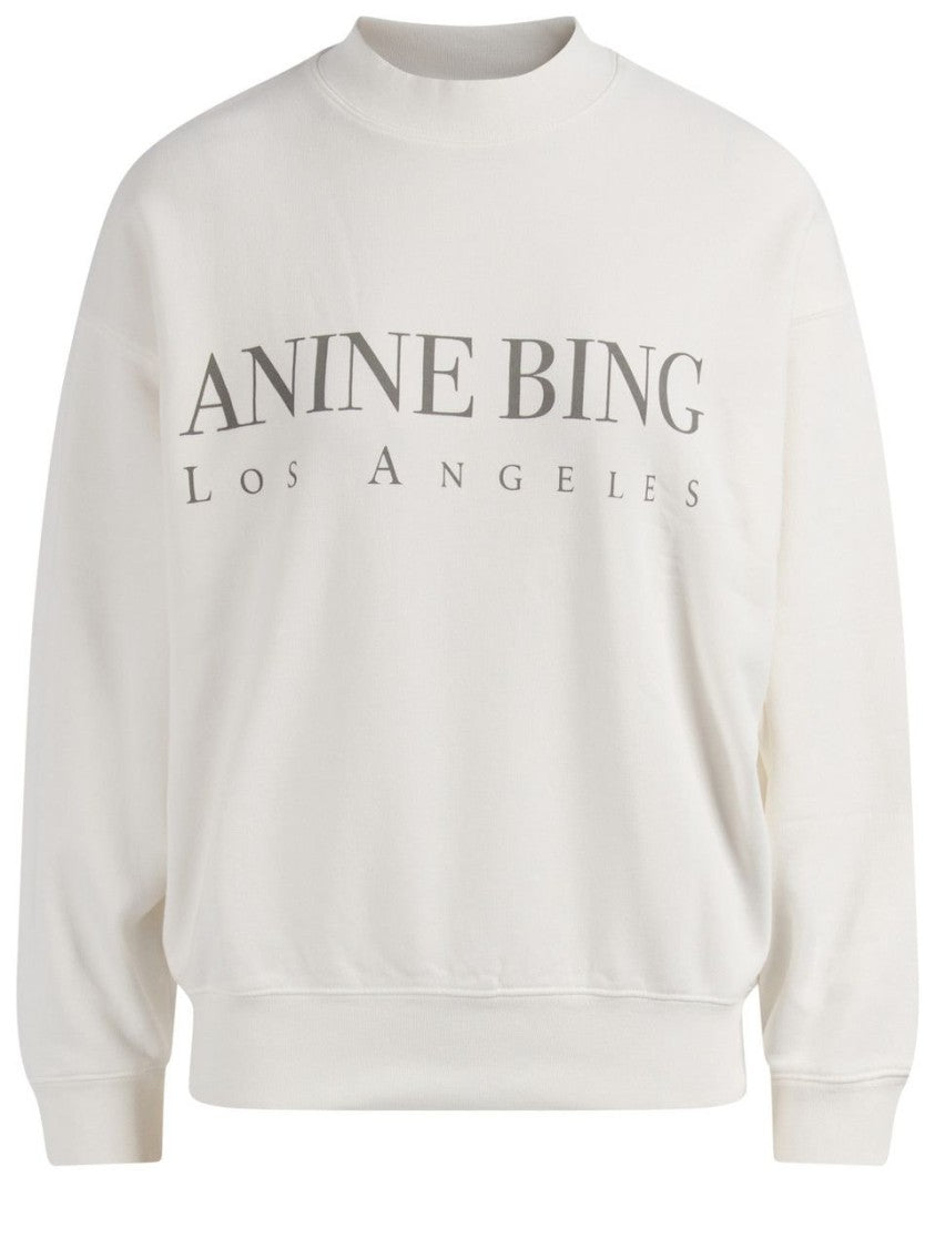 Anine Bing White Sweatshirt With Crew Neckline