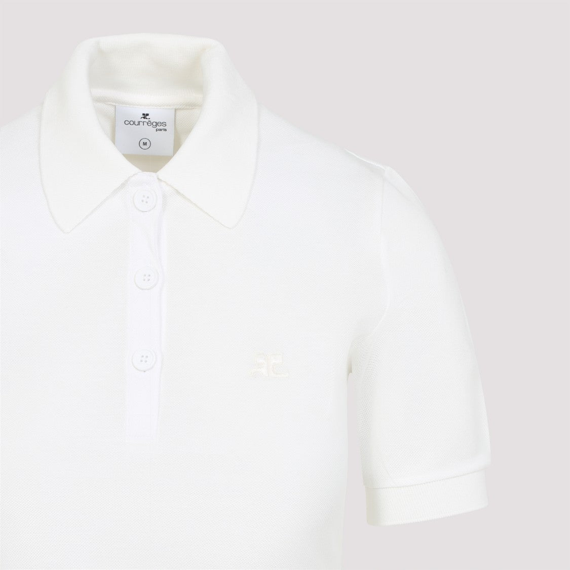 Courrèges Knee-Length Cotton Piqué Polo Dress With Classic Collar