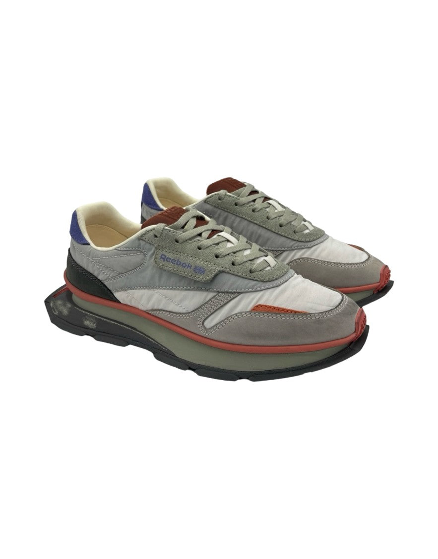 Reebok Classic Leather Ltd Grey/Green Sport Nylon Sneakers