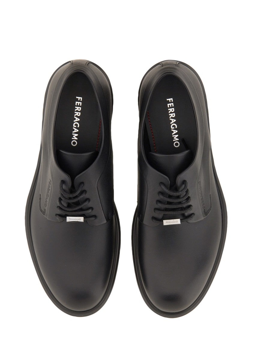 Ferragamo Derby Shoes With Ornamental Detailing