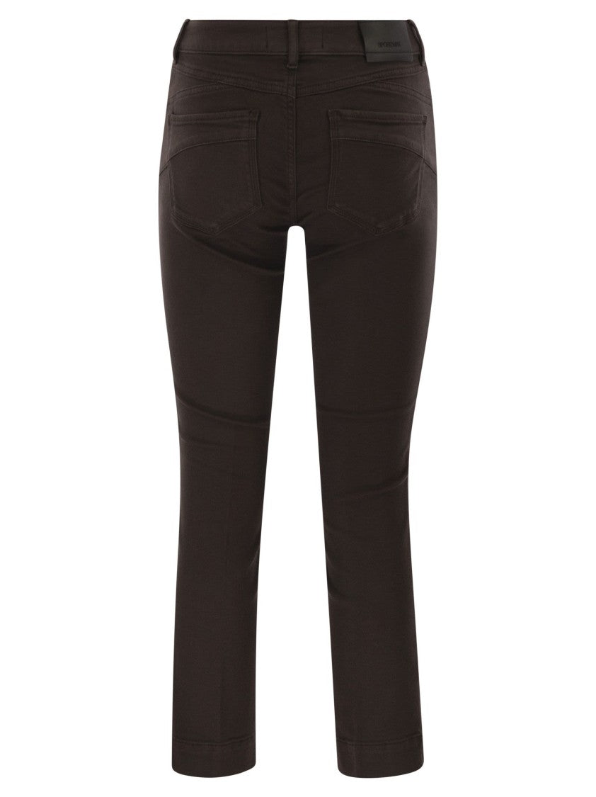Sportmax Enna - Denim Pants With Mini Flare Line