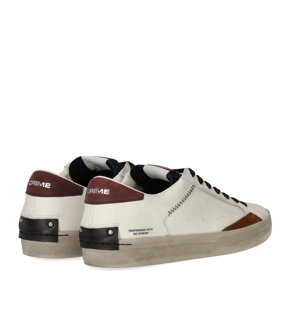 Crime London Distressed White Sneaker