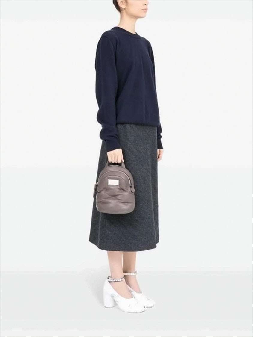 Maison Margiela Compact Napa Leather Backpack With Chain Accents