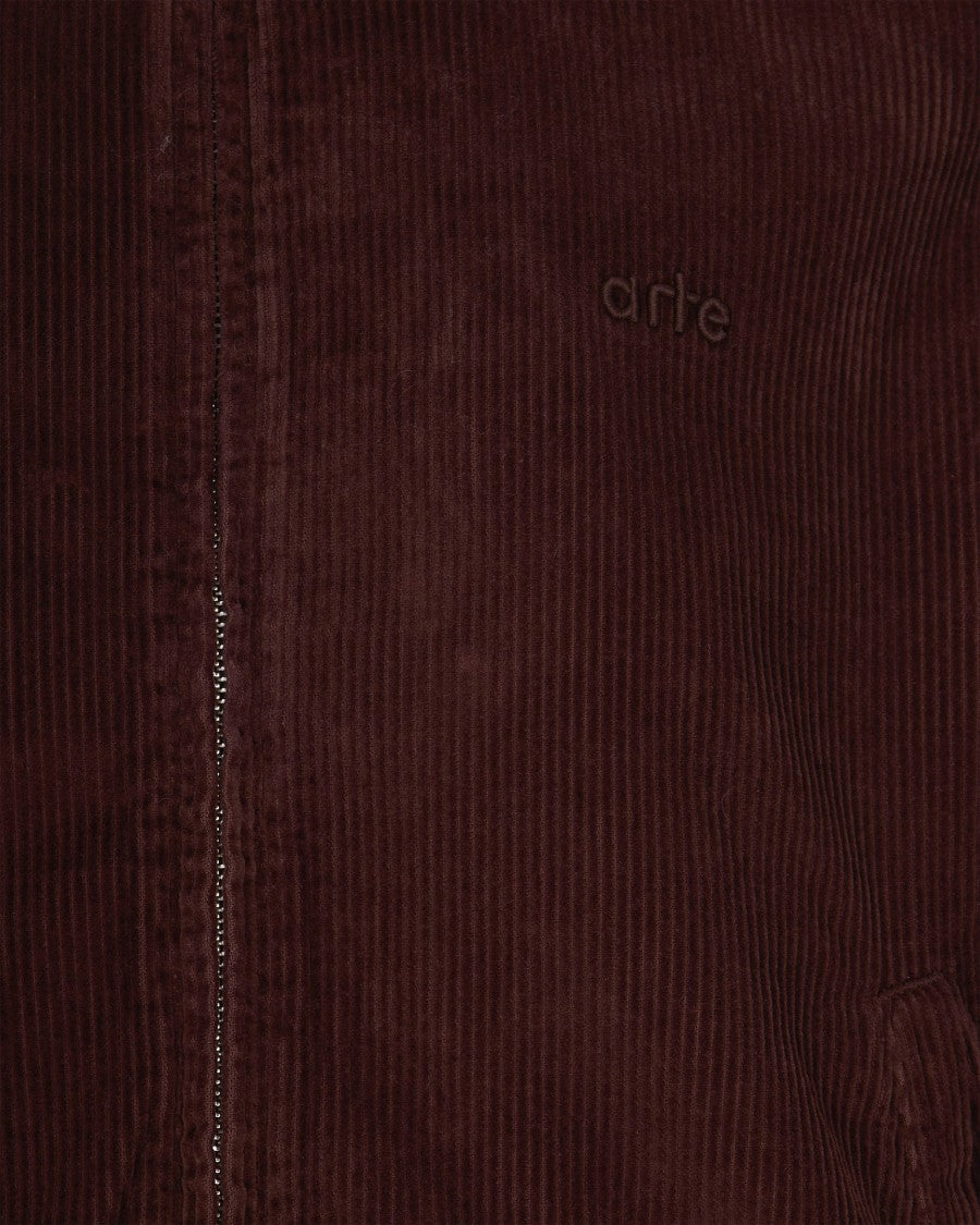 Arte Antwerp Corduroy Jacket With Classic Collar And Zip Closure