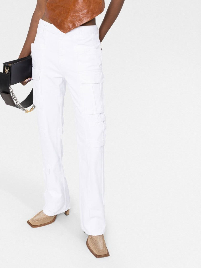 Isabel Marant Cargo Pocket Straight-Leg Denim Jeans