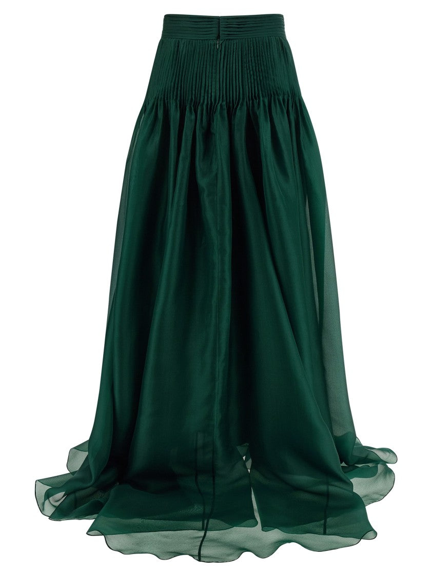 Carolina Herrera 'Pintucked Organza' Skirt