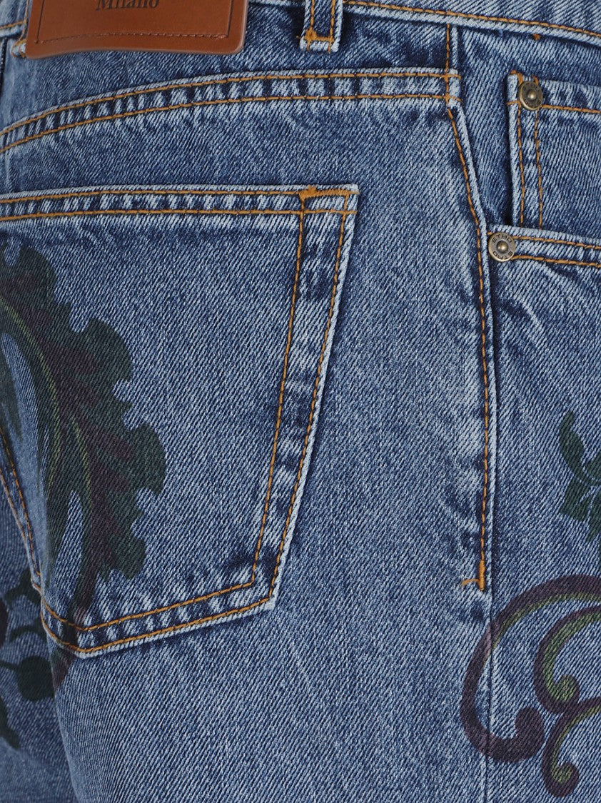 Etro Medium Blue Denim Trousers