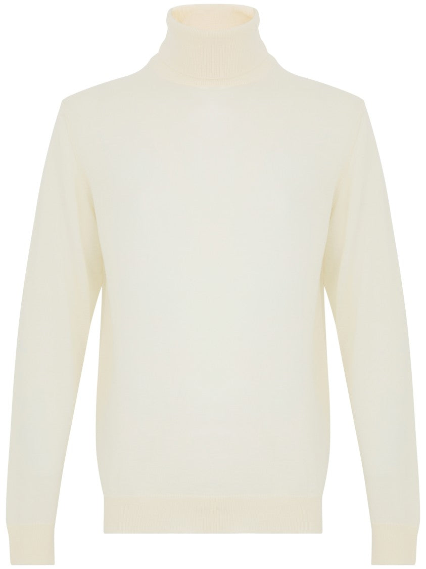 Daniele Fiesoli Neutrals Lightweight Turtleneck Sweater