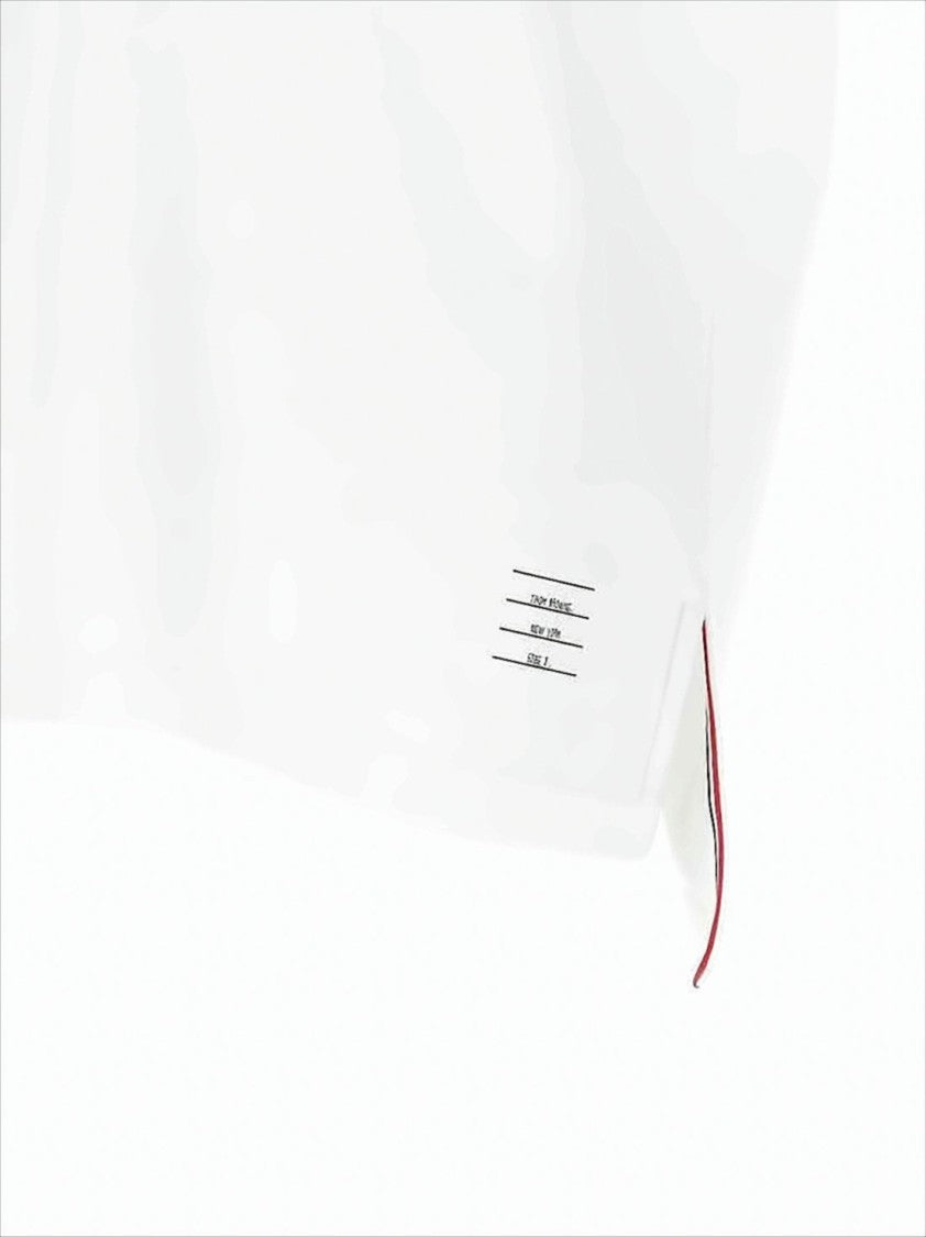 Thom Browne Short-Sleeve Polo Shirt With Striped Accents