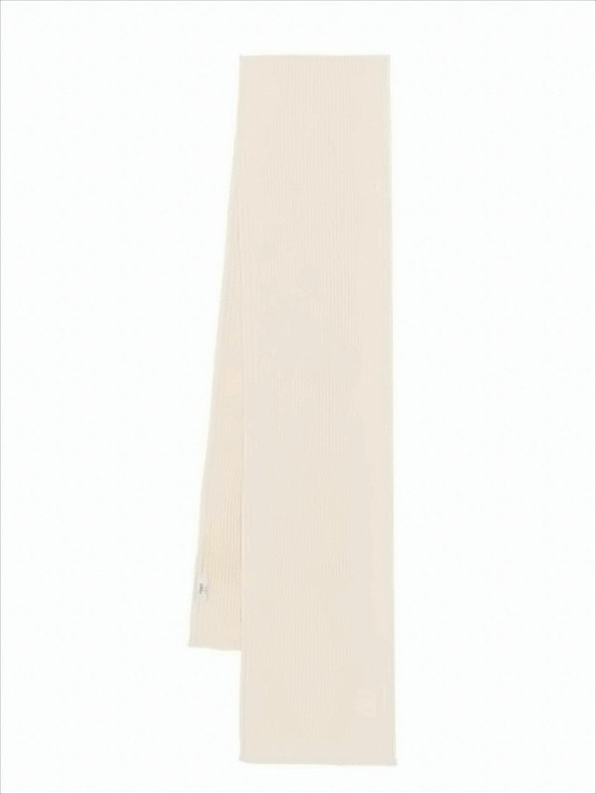 Fendi Ribbed Knit Scarf In Fleece Wool