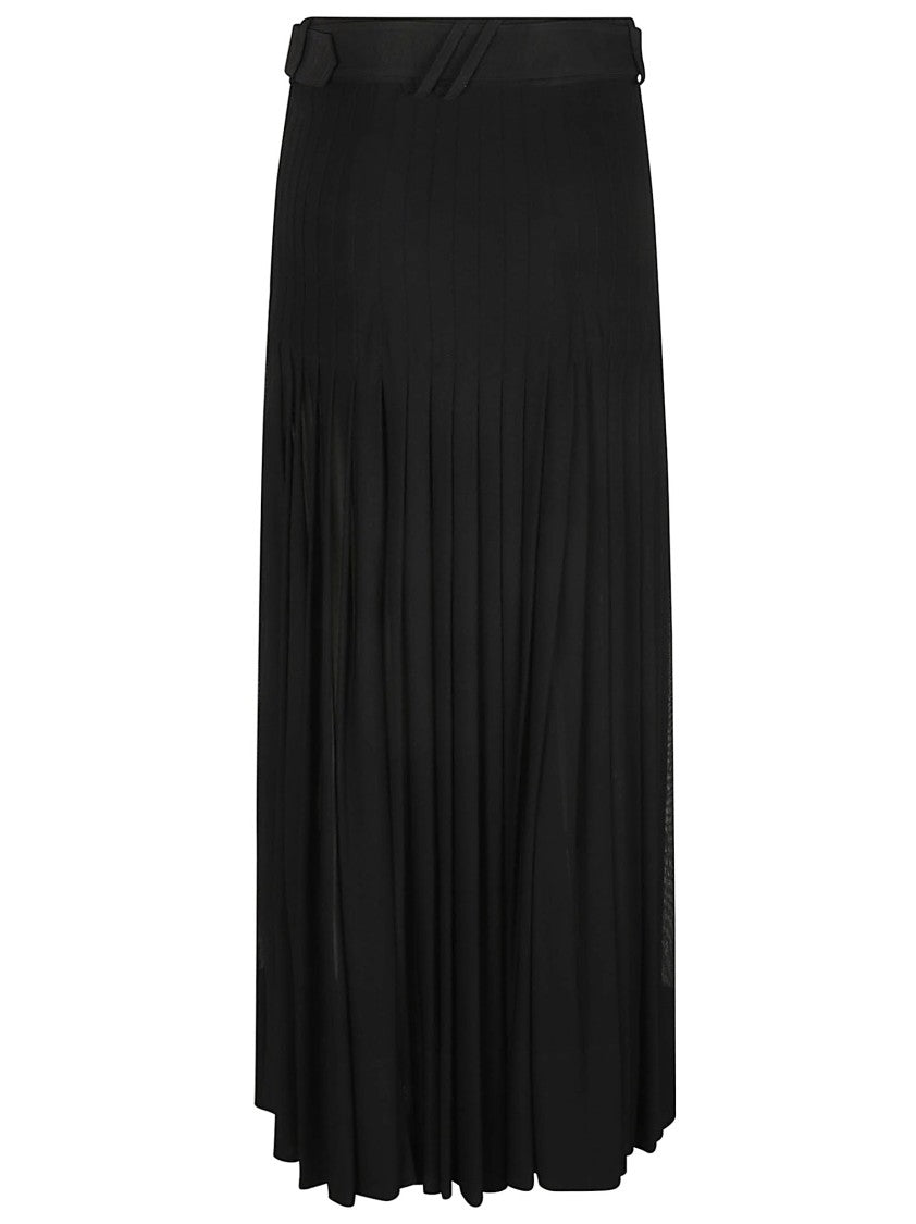 Burberry Pleated Black Maxi Skirt