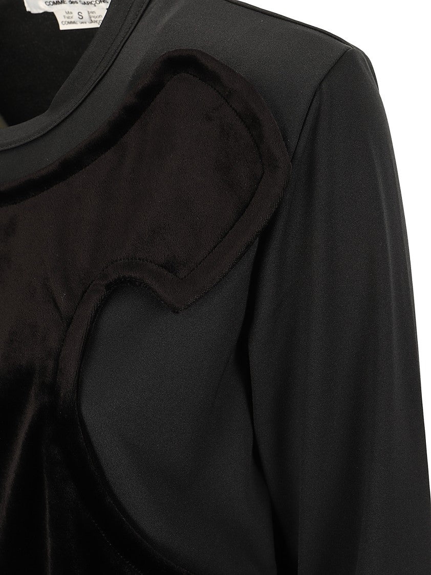 Comme Des Garçons Long Sleeve Top With Chenille Detail