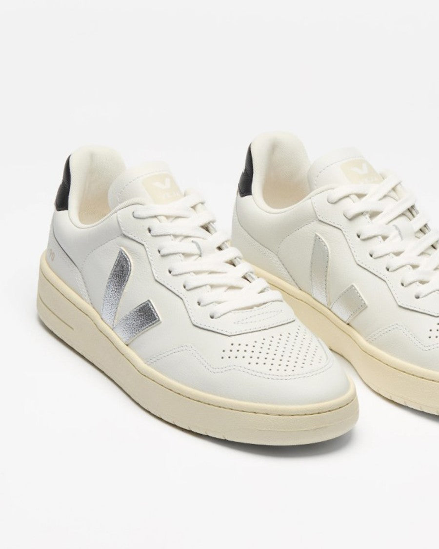Veja V-90 O.T. Sneakers – White/Silver/Black