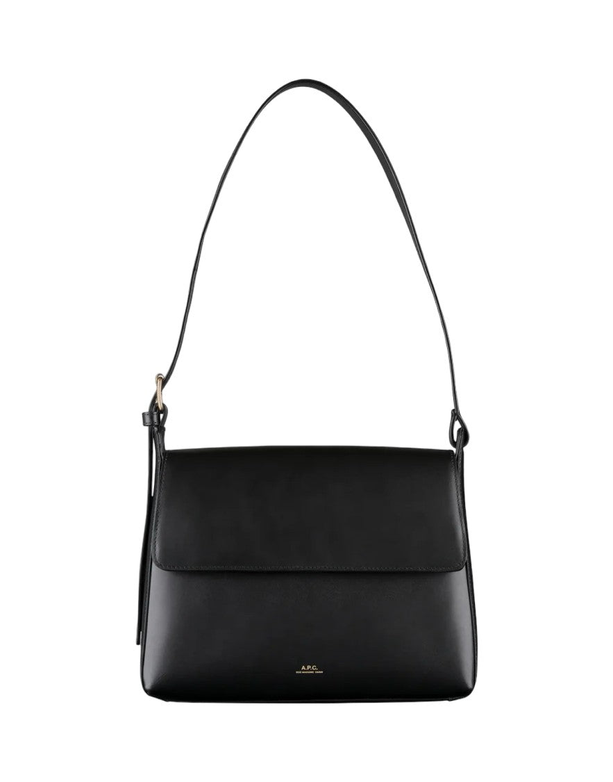 A.P.C. Flap Closure Shoulder Bag With Smooth Leather Finish