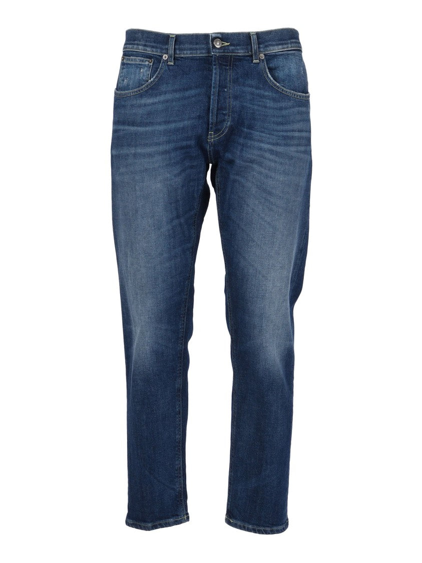 Dondup Slim Fit Tailored Trousers With Flat Front And Side Pockets