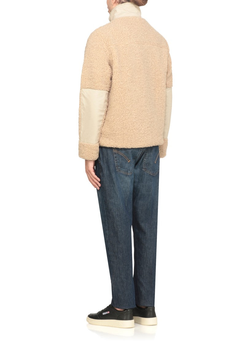 Autry Beige Teddy Jacket With High Neck
