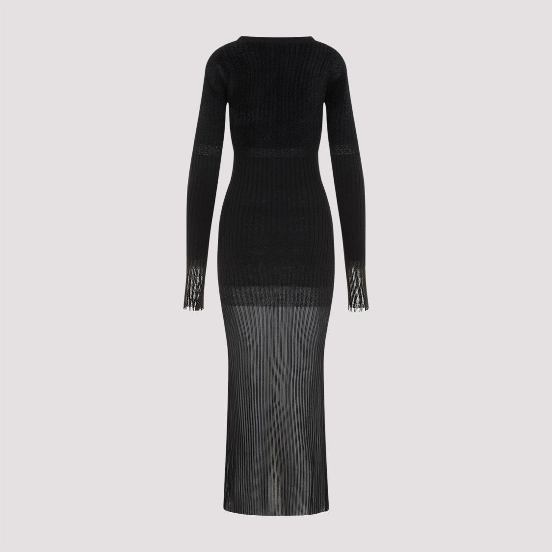 The Attico Black Degrade Midi Dress