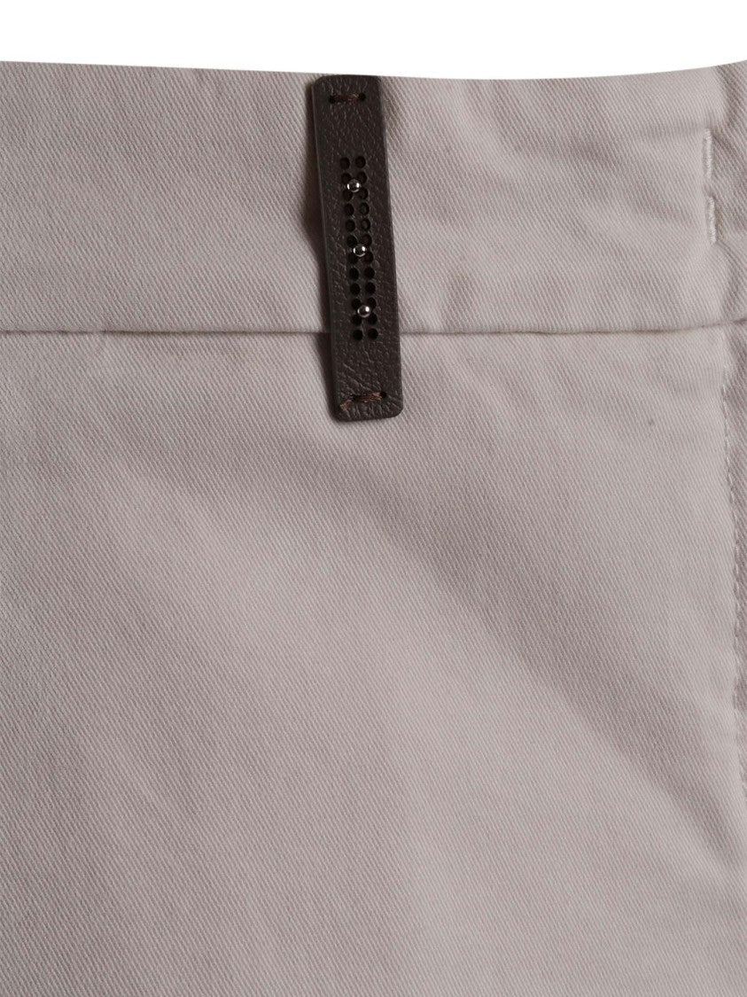 Peserico Straight Leg Tailored Trousers With Decorative Tab