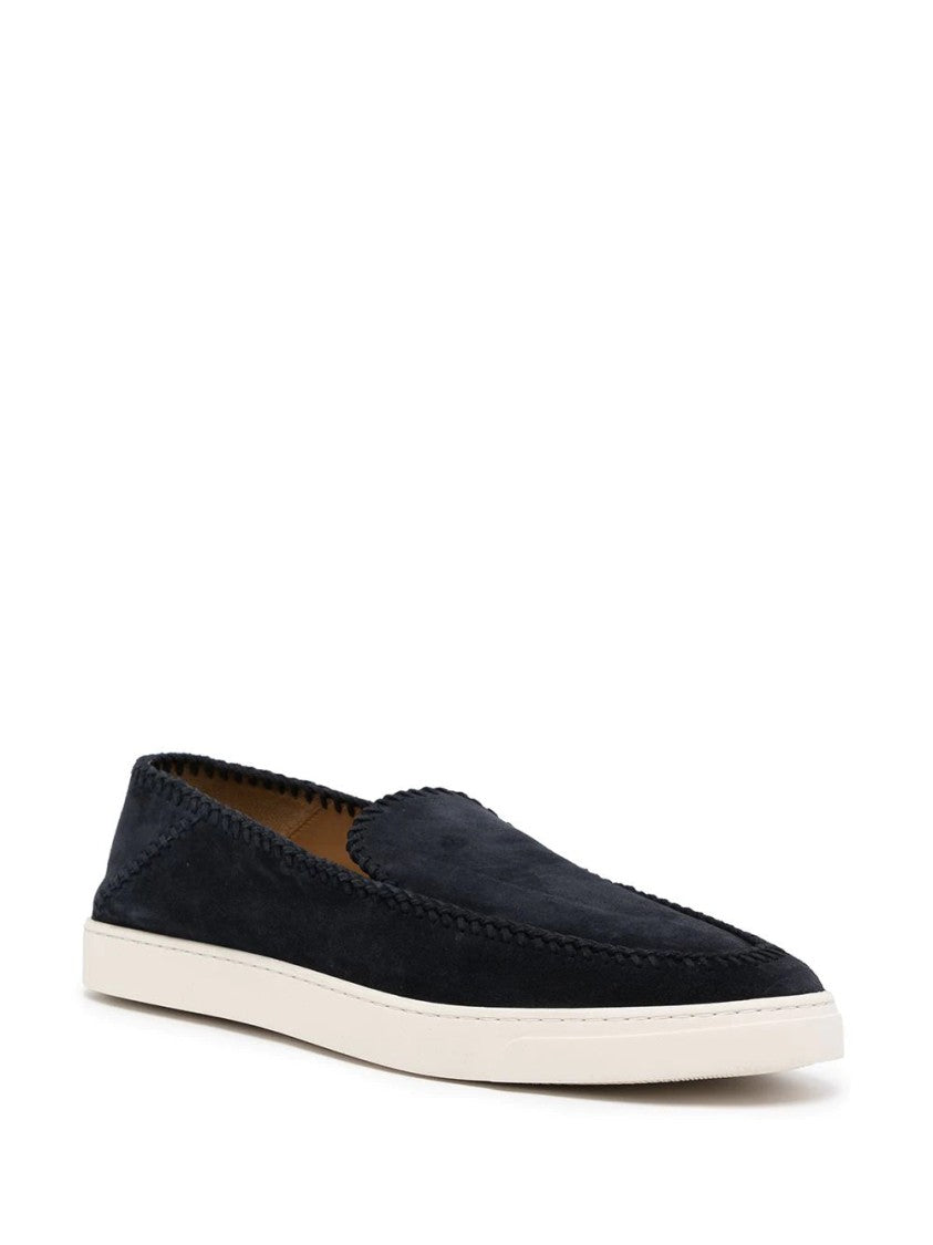 Giorgio Armani Slip-On Cow Leather Sneakers With Contrasting Sole