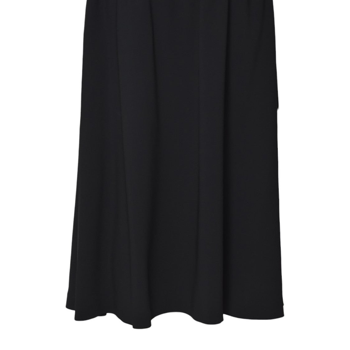 Aspesi Black Crepe Midi Skirt