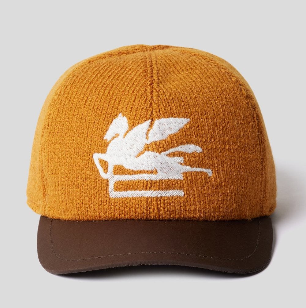 Etro Pegaso Logo Wool Baseball Cap