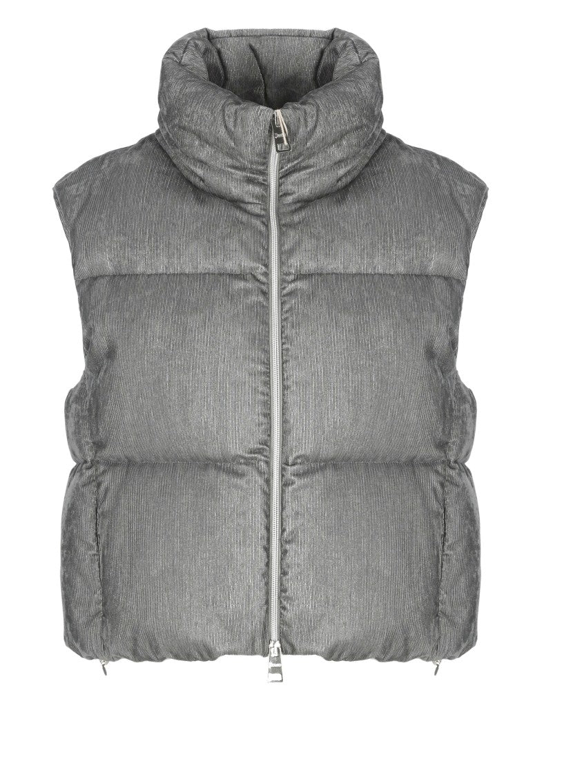 Herno Velvet Quilted Sleeveless Jacket