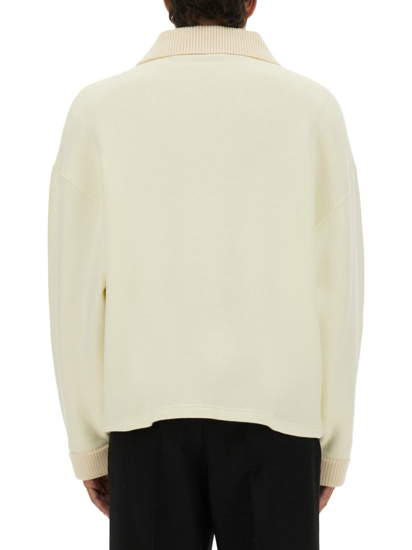 Jacquemus Long Sleeve "Stitch" Polo Shirt