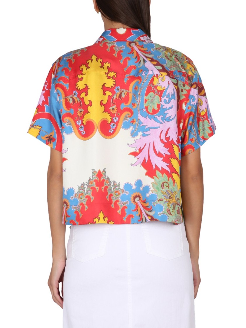 Etro Pattern Silk Shirt With Button Closure