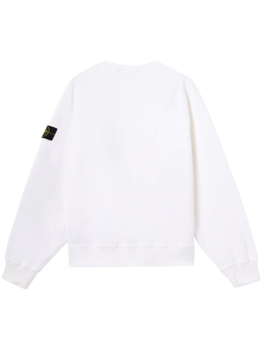 Stone Island Classic White Sweater With Timeless Design