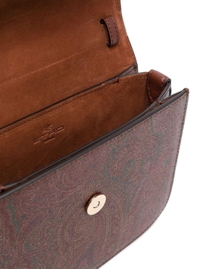 Etro Paisley-Patterned Brown Crossbody Bag