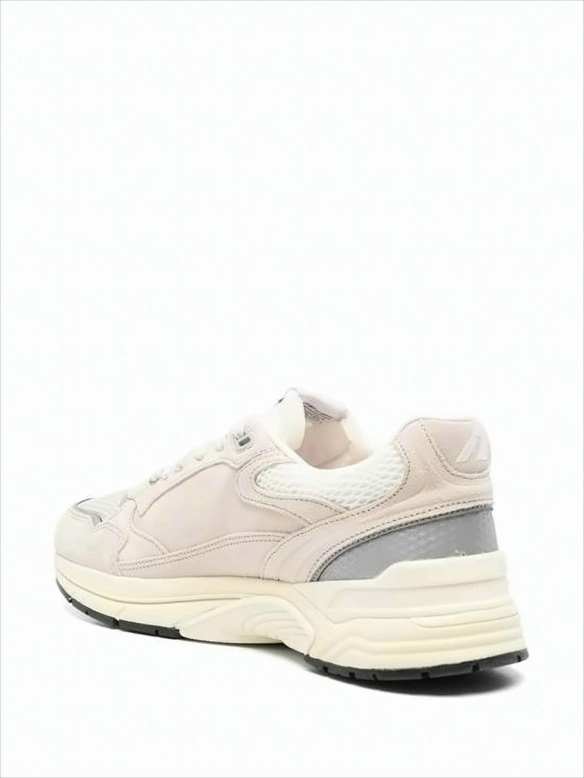 Autry Layered Design Suede And Mesh Sneakers