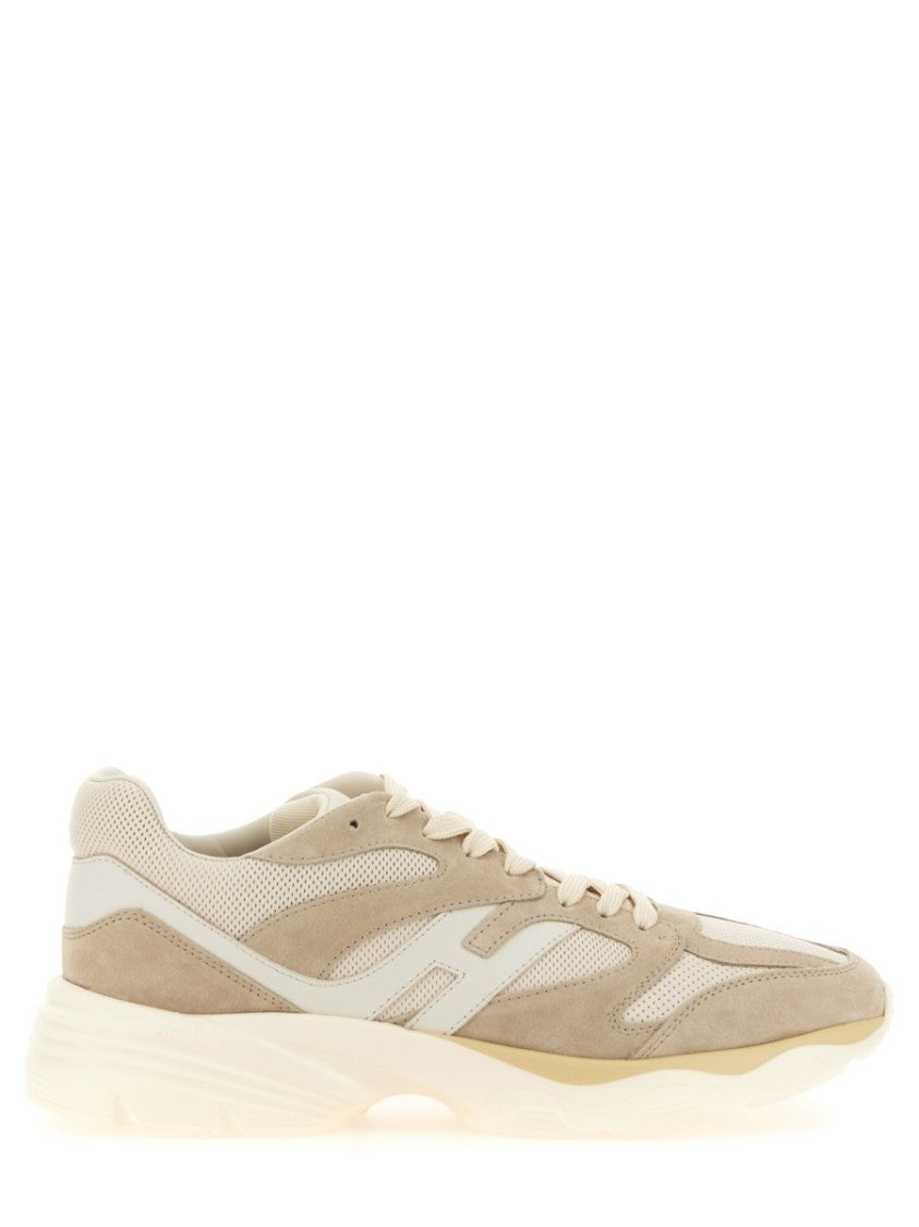 Hogan Calfskin Sneakers With Textured Upper And Sole