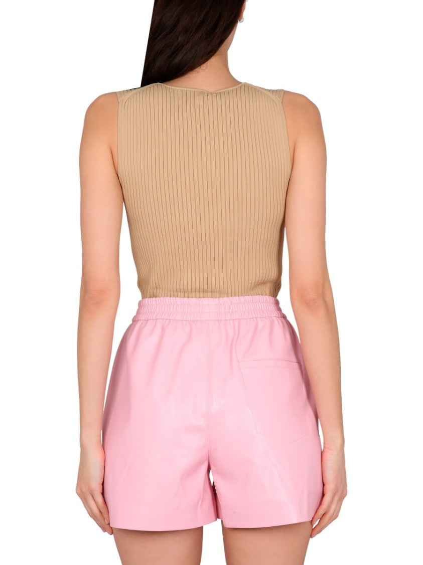 Nanushka Sleeveless V-Neck Ribbed Top