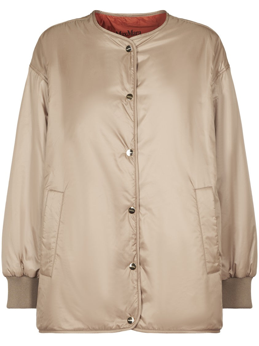 Max Mara Short Padded Jacket With Round Neckline