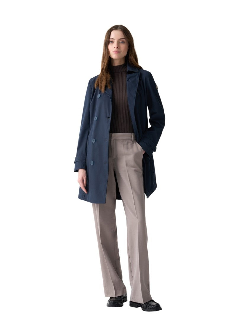 Colmar Originals Double-Breasted Softshell Trench Coat With Waist Belt
