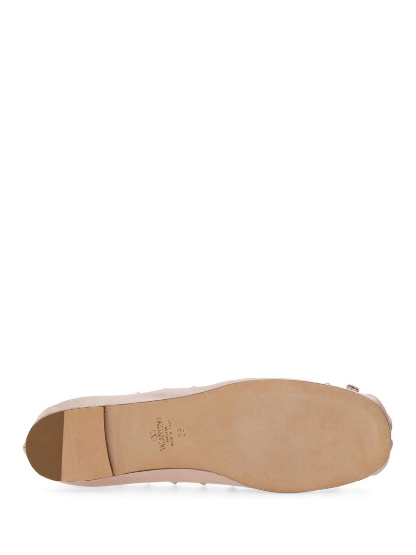 Valentino Garavani Satin "Rockstud" Ballerina