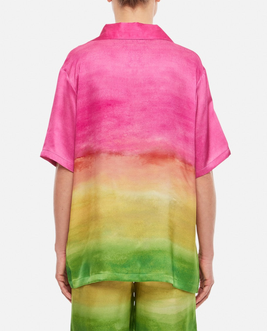 Gio Giovanni Gerosa Short Sleeves Silk Shirt