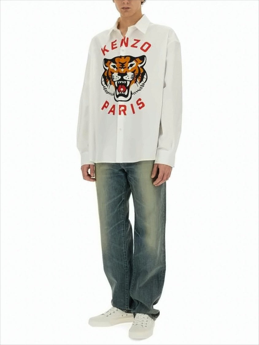 Kenzo Relaxed Fit Denim Pants With Vintage Wash Effect