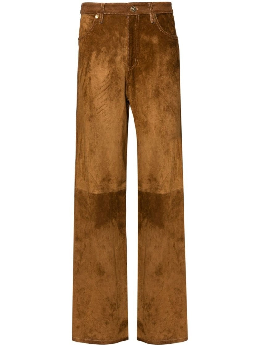 Golden Goose Journey Ws Leather Pant Straight Leg